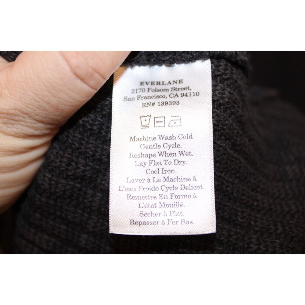 Everlane size large sweater knit charcoal gray midi dress - Picture 8 of 8